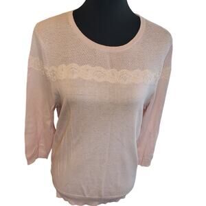 ELLE L fancy tee shirt‎ with embroidery across front